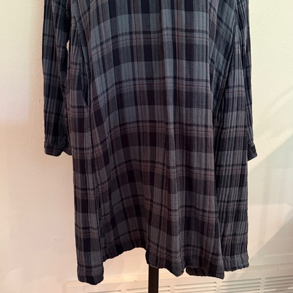 CP Shades Plaid Long Sleeve Tunic Dress 17.5” pit to pit 37” length great cond - Picture 3 of 9